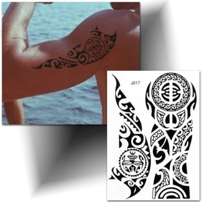 Tatouage temporaire tribal noir