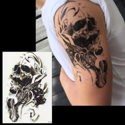 Tatouage éphémère skull