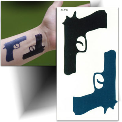 Tatouage temporaire pistolet