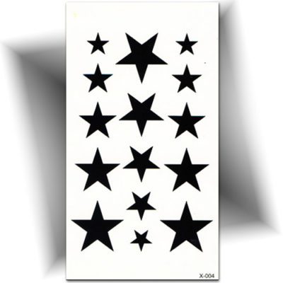 Petit tatouage éphémère étoile noire