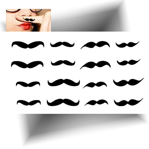 Mini tatouage temporaire moustache