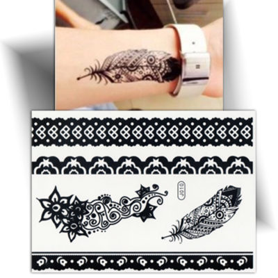 Tatouage temporaire plume