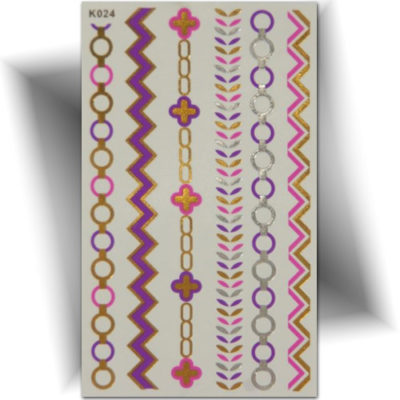 Tatouage métallisé bracelets