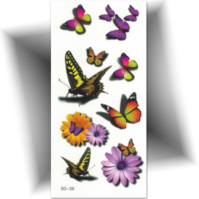 Tatouage éphémère 3D, papillon