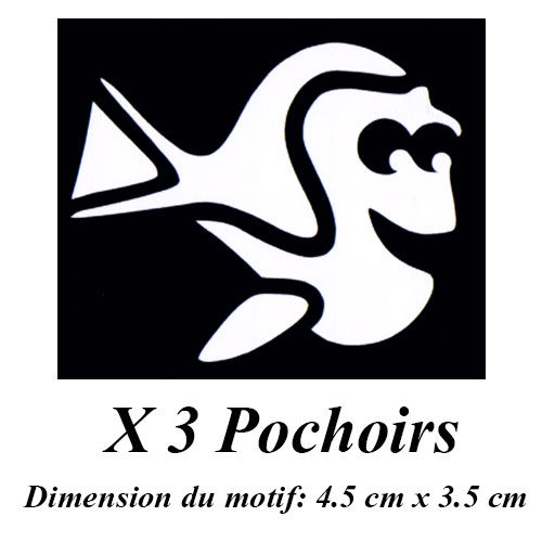 Pochoir adhésif poisson