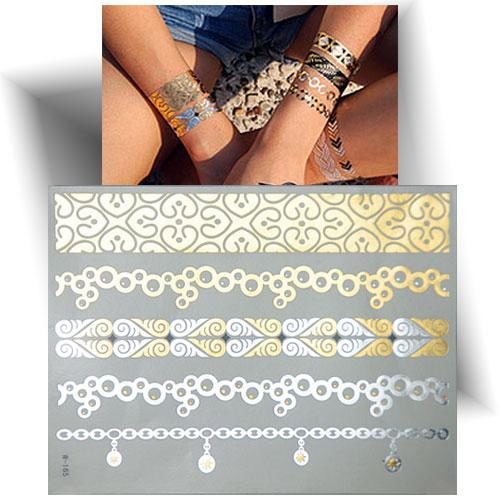 Tatouage métallisé bracelets
