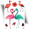 Tatouage temporaire flamant love
