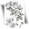 Tatouage temporaire rose noire