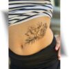 Tatouage body fleurs noires