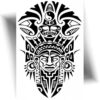 Tatouage éphémère totem polynésien