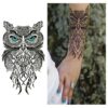 Tatouage hibou tribal temporaire