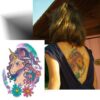 Tatouage licorne fleur