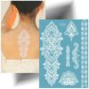 Tatouage temporaire blanc élégant