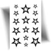 Tatouage minimaliste étoiles noires