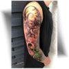 Tatouage provisoire bras entier Halloween