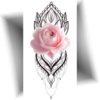 Tatouage temporaire rose réaliste
