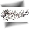 Tatouage rose love éphémère