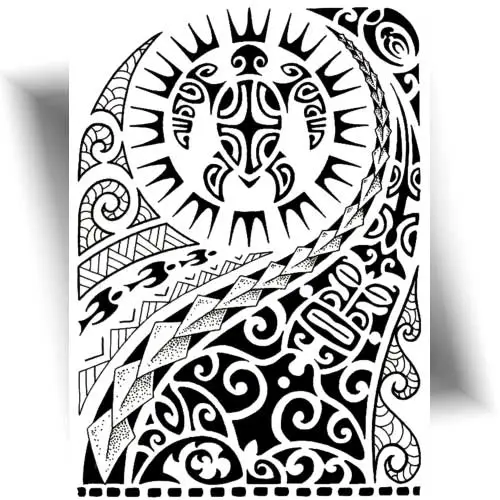 Tatouage polynésien Mikiti Tatouages éphémères polynésiens avec motifs traditionnels.