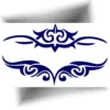 Tatouage éphémère bracelet tribal au jagua, bleu nuit, longue tenue (8-15 jours), convient aux hommes et aux femmes.