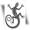 Tatouage temporaire salamandre polynésien noir – motif tribal réaliste, symbole de renaissance et de force.