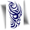 Tatouage temporaire jagua avec motif tribal, bleu nuit, imitant un tatouage permanent, pour une tenue de 8 à 15 jours.