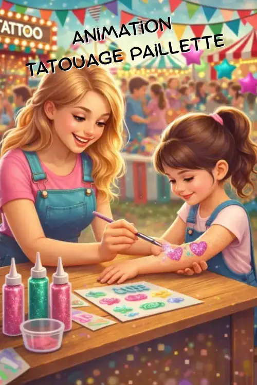 Mise en place d’une animation tatouage paillette.