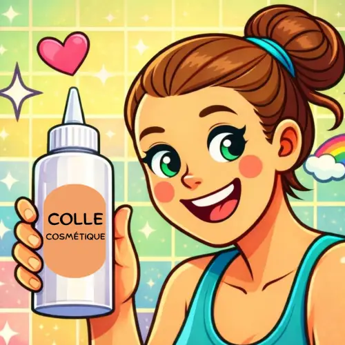 Réaliser un tatouage pailleté facilement avec une colle cosmétique sans latex, un pochoir et des paillettes scintillantes, colle disponible en 10 ml, 50 ml et 100 ml.