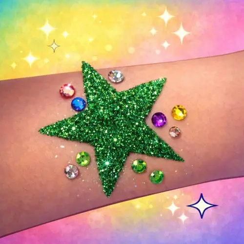 Personnalisation d’un tatouage paillette avec strass : étape 7