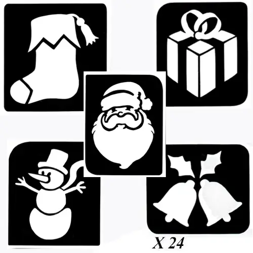 Kit pochoirs tatouages - Noël