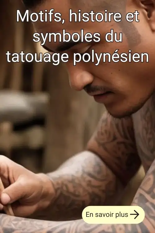 Tatouage polynésien éphémère avec motifs tribaux représentant la signification et l’histoire des symboles traditionnels