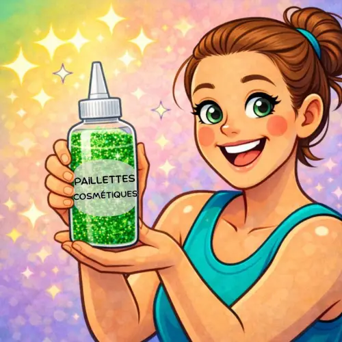 Réalisez des tatouages pailletés avec toutes nos paillettes cosmétiques.