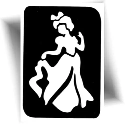 Pochoir tatouage princesse adhésif pour créer un tatouage éphémère