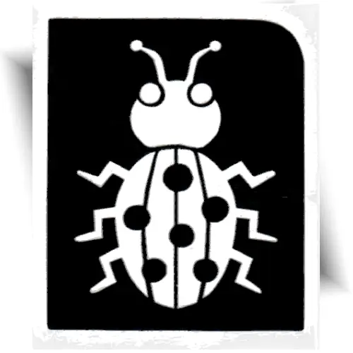 Pochoir tatouage coccinelle pour réaliser un tatouage éphémère.