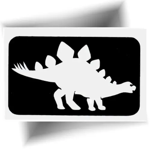 Pochoir tatouage stégosaure pour tatouage éphémère dinosaure enfant.