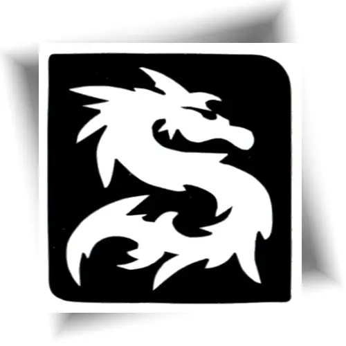 Pochoir tatouage dragon chinois