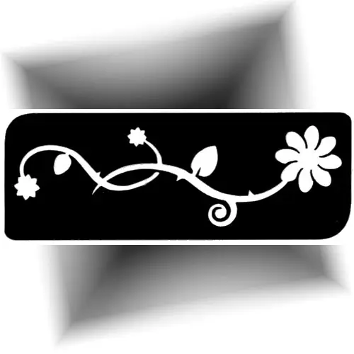 Pochoir adhésif fleur représentant une marguerite, parfait pour créer un tatouage éphémère floral.