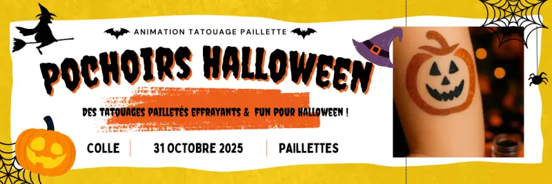 Pochoirs Halloween ✨ créez vos tatouages pailletés en un clin d’œil !