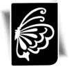 Pochoir tatouage éphémère joli papillon, à personnaliser avec des paillettes ou de l'encre cosmétique.