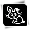Pochoir tatouage Lapinou pour créer des tatouages temporaires mignons et pailletés. Idéal pour les événements enfants, kermesses et occasions festives.