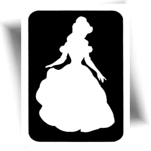 Pochoir adhésif princesse de minuit – idéal pour créer facilement un tatouage pailleté féerique que les petites filles adorent !
