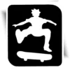 Pochoir tatouage - skate