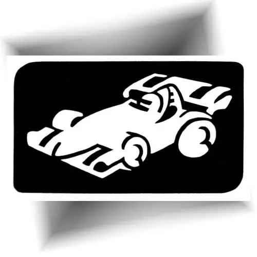 Le pochoir adhésif formule 1 permet de créer un tatouage éphémère enfant