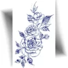 Tatouage jagua rose élégante