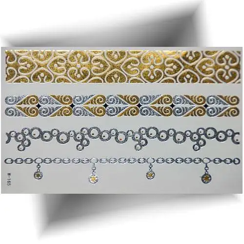 tatouage bracelet éphémère argenté effet bijou
