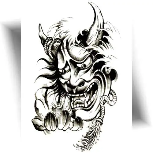 Tatouage éphémère démon Japonais Oni