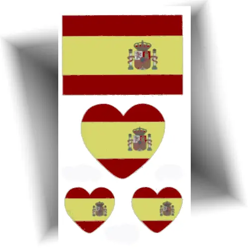 Tatouage temporaire drapeau Espagne, facile à appliquer et à retirer, idéal pour exprimer votre soutien à l’Espagne lors d’événements - Tenue de 3 à 7 jours.