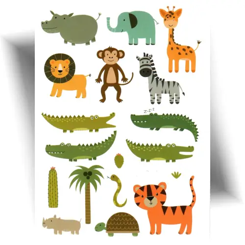 Tatouage éphémère enfant safari