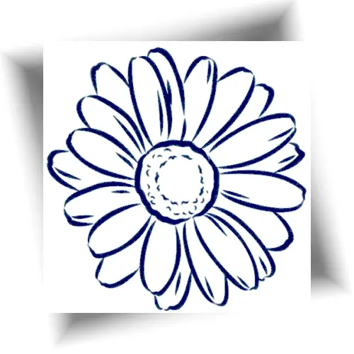 Tatouage marguerite au jagua semi-permanent bleu nuit effet réaliste waterproof longue tenue 8 à 15 jours.