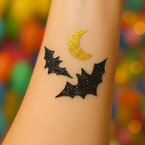 Pochoir tatouage - clair de lune