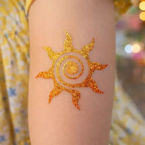 Tatouage paillette soleil